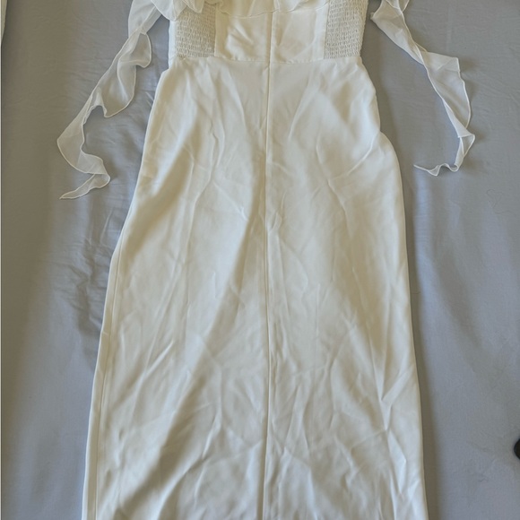 Amanda Uprichard White Copellia Midi Ruffle Dress - Picture 3 of 5